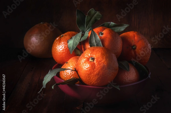 Fototapeta tangerines in bulk