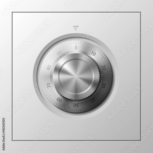 Obraz Image of a steel safe. Armored box background. The door safe a bank vault with a combination lock. Reliable Data Protection. Long-term savings. Deposit box safe icon.Protection of personal information