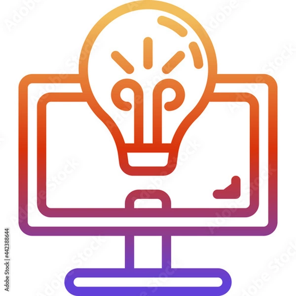 Fototapeta learning gradient icon