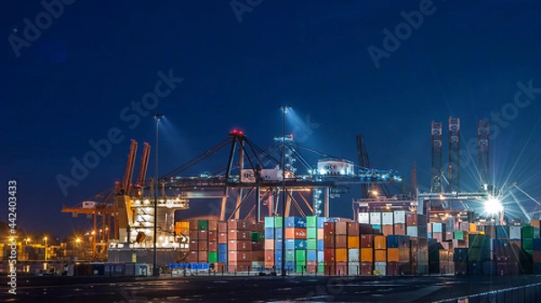 Obraz Container terminal in the port of Gdynia, Poland.