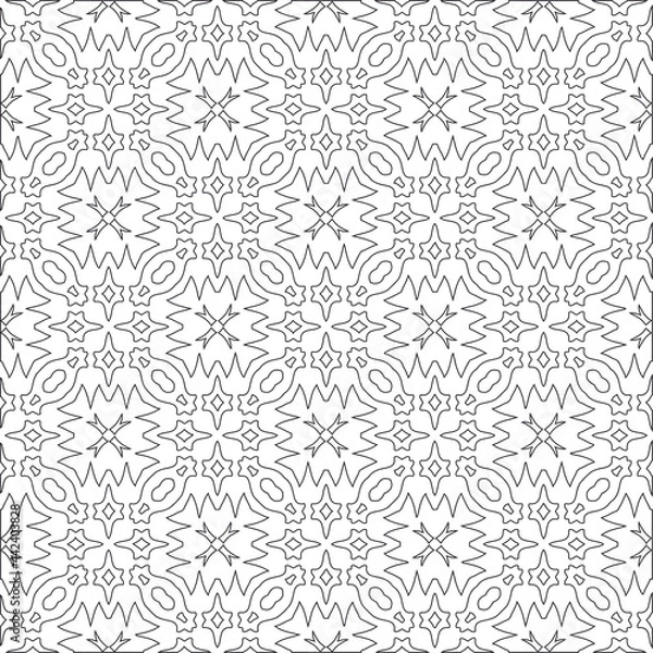 Fototapeta 
Vector geometric pattern. Repeating elements stylish background abstract ornament for wallpapers and 

backgrounds. Black and white colors