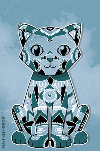 Obraz Cute Mandala Cat