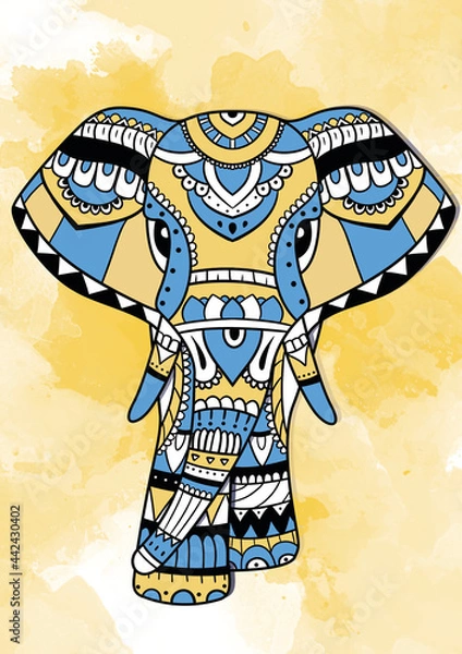 Obraz Mandala Indian elephant