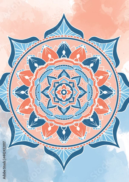 Obraz Blue-Orange Mandala wallpaper cellphone