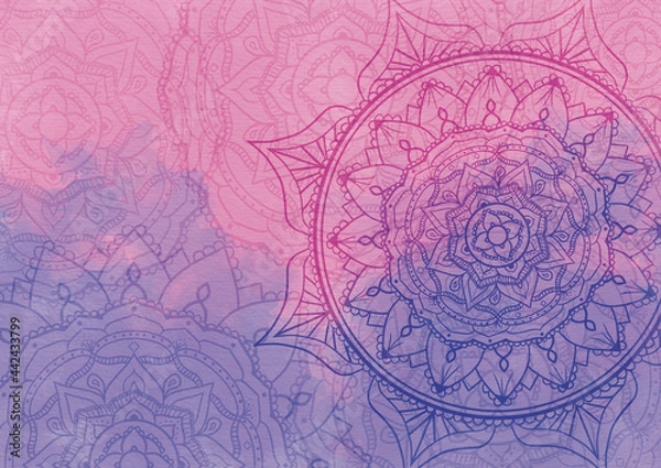 Obraz Pink - Purple Mandala Background