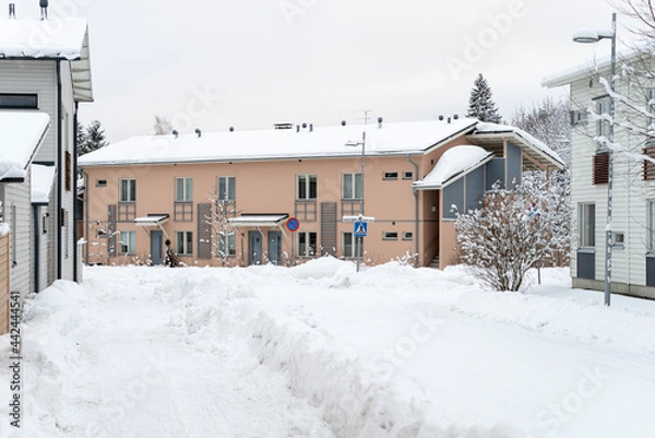 Obraz snow covered house