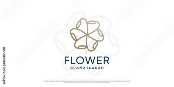 Fototapeta Flower logo template with creative unique concept Premium Vector part 2