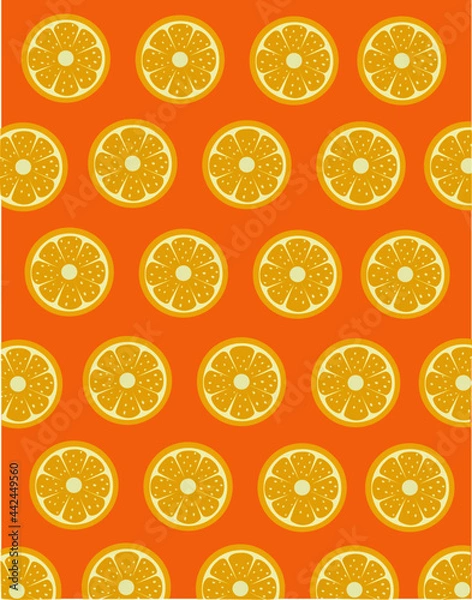 Fototapeta seamless pattern with oranges