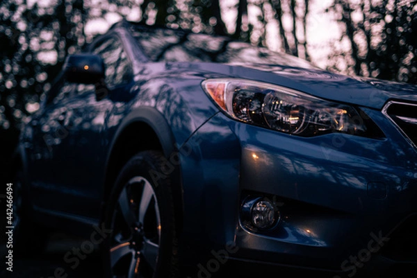 Obraz Blue car closeup