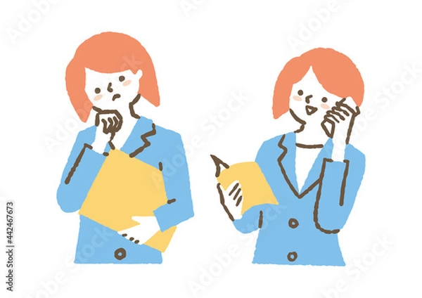 Fototapeta 仕事中に電話している女性