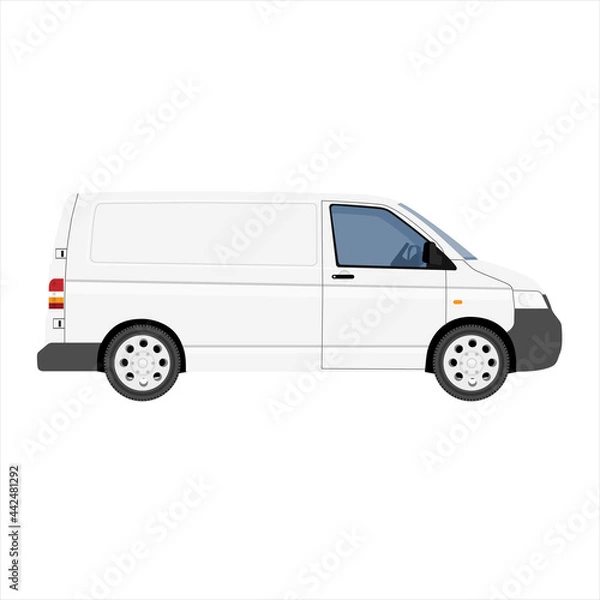 Obraz Hi-detailed Cargo Delivery Van vector template.