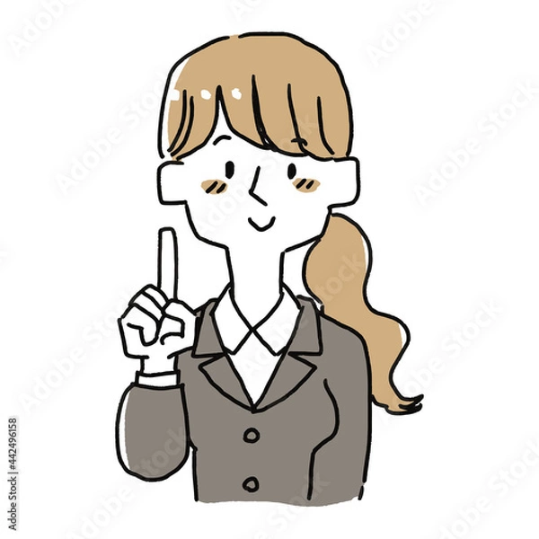 Fototapeta ポイントを説明しているスーツの女性