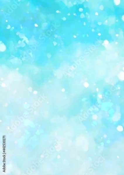 Obraz 幻想的な水色のキラキラテクスチャ背景
