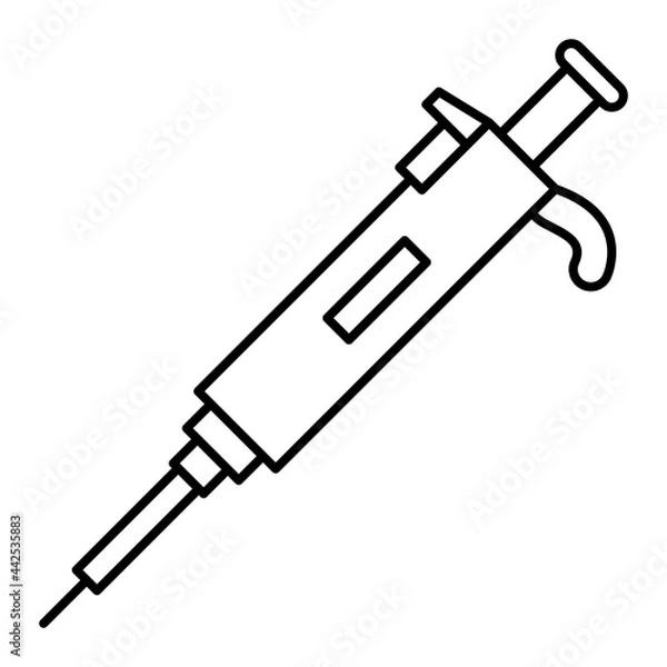 Fototapeta Vector Pipette Outline Icon Design