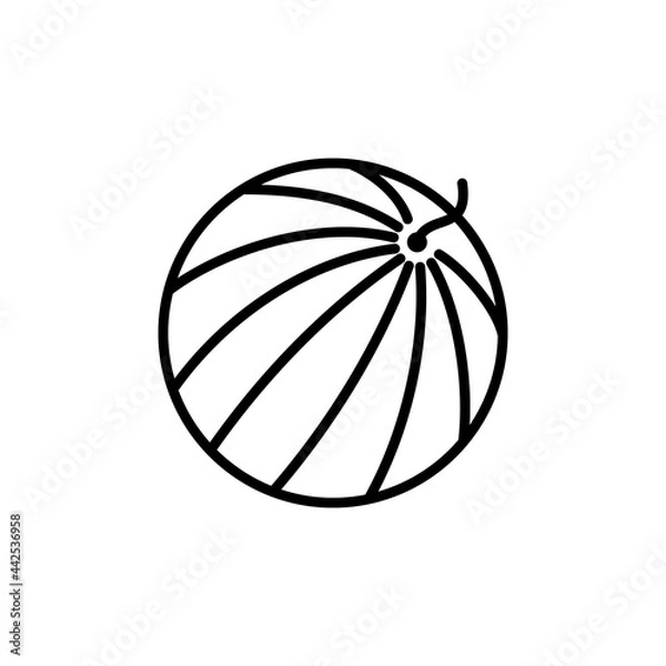Obraz Watermelon Line Icon In A Simple Style. Vector sign in a simple style isolated on a white background.