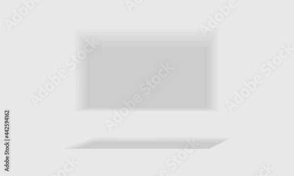 Fototapeta Shaped Drop Shadow as Visual Effect in Graphic Design Vector Set