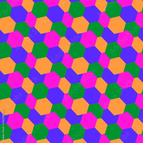 Obraz Beautiful abstract seamless colorful pattern. Use for greeting card, Cloth, Decoration invitation to a wedding, Birthday, Party and other Holidays. Arab, Indian ornament. Vector illustration. EPS 10