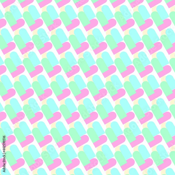 Fototapeta Beautiful abstract seamless colorful pattern. Use for greeting card, Cloth, Decoration invitation to a wedding, Birthday, Party and other Holidays. Arab, Indian ornament. Vector illustration. EPS 10
