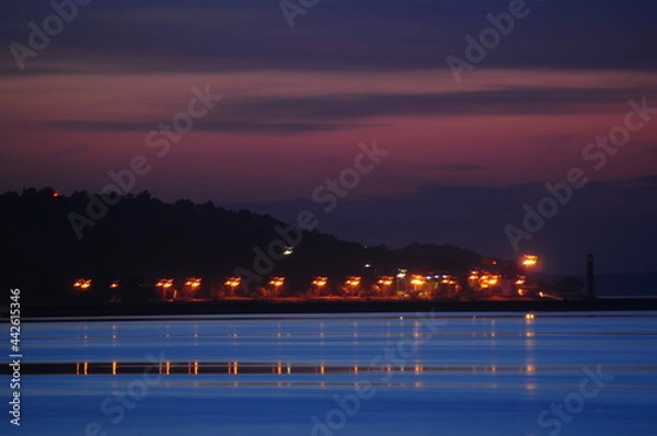 Obraz sunset over the river