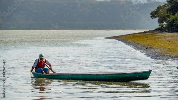 Fototapeta Persona pescando