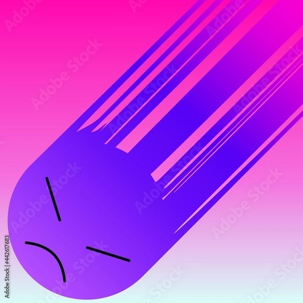 Obraz Angry face in purple with fire 09