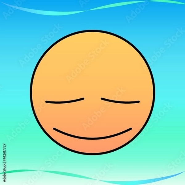 Obraz Relax face in orange with ocean 01