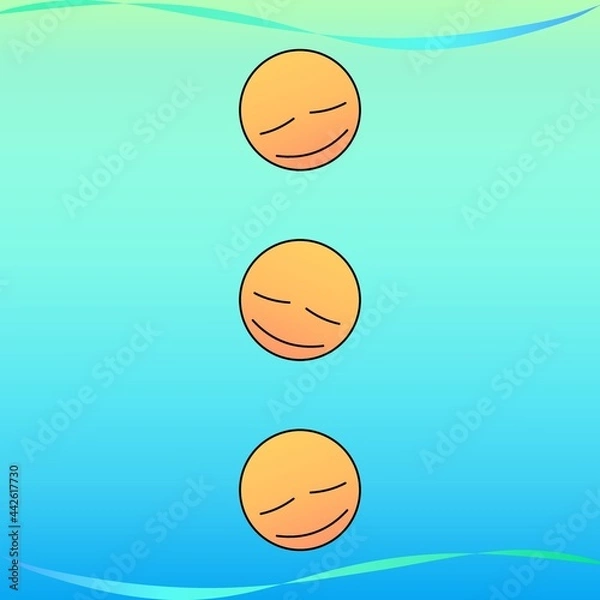 Obraz Relax face in orange with ocean 03