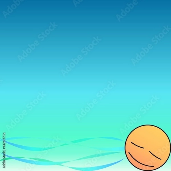 Obraz Relax face in orange with ocean 04