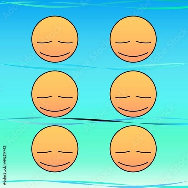 Obraz Relax face in orange with ocean 05