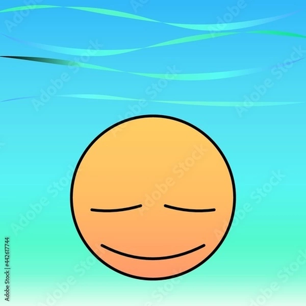Obraz Relax face in orange with ocean 07