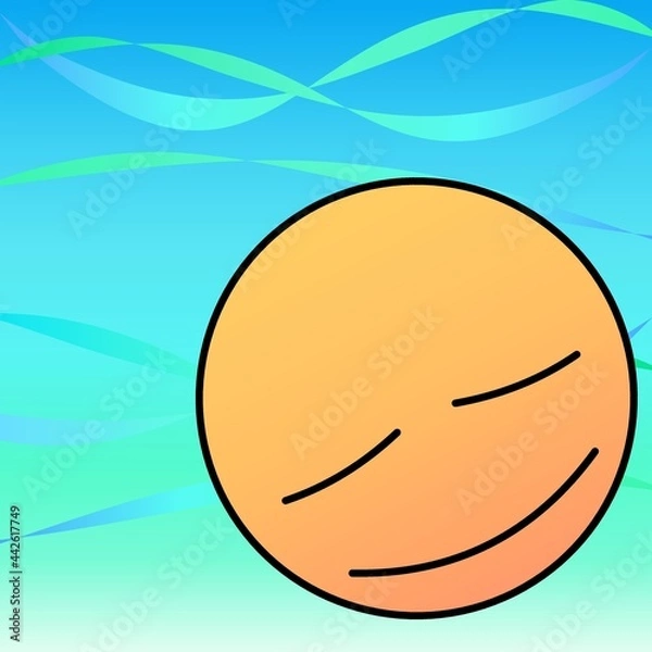 Obraz Relax face in orange with ocean 09