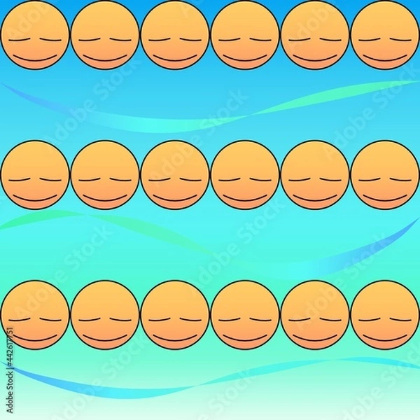 Obraz Relax face in orange with ocean 10