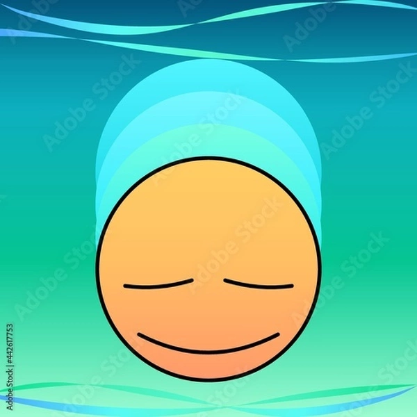 Obraz Relax face in orange with ocean 08