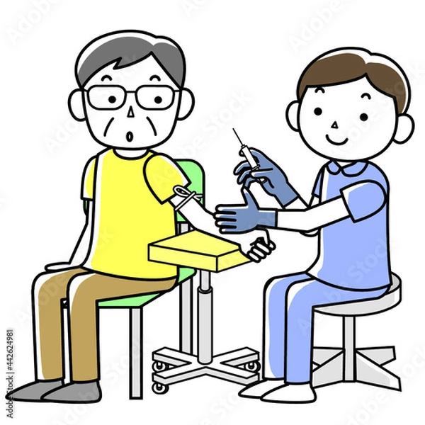 Fototapeta 採血する男性看護師