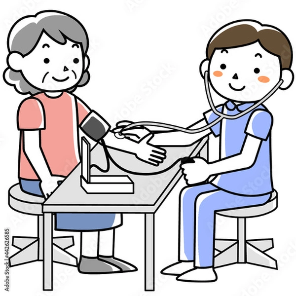 Fototapeta 血圧測定をする男性看護師