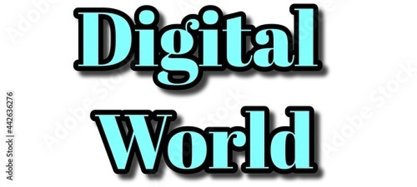 Obraz e commerce word digital world 3d illustration 