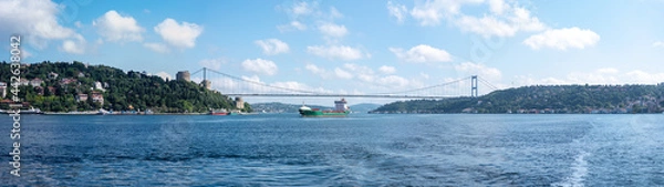Obraz Istanbul, Turkey - 10 July 2021: The Bosphorus Bridge