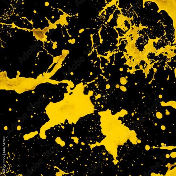 Obraz Vibrant Yellow Paint Splash Abstract.