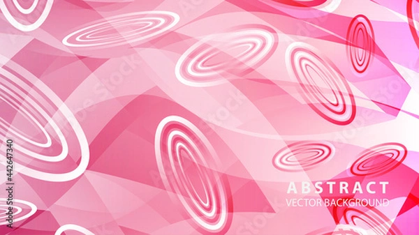 Fototapeta Abstract colorful oval background with gradient color - vector