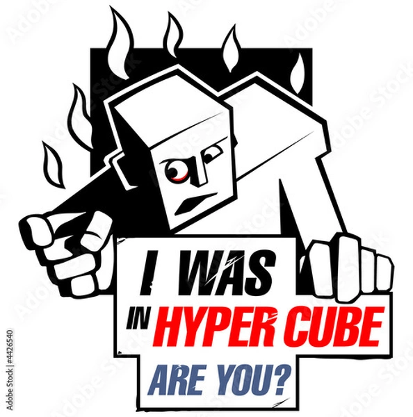 Fototapeta Man who was in Hyper Cube