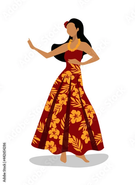 Obraz フラダンスをする女性