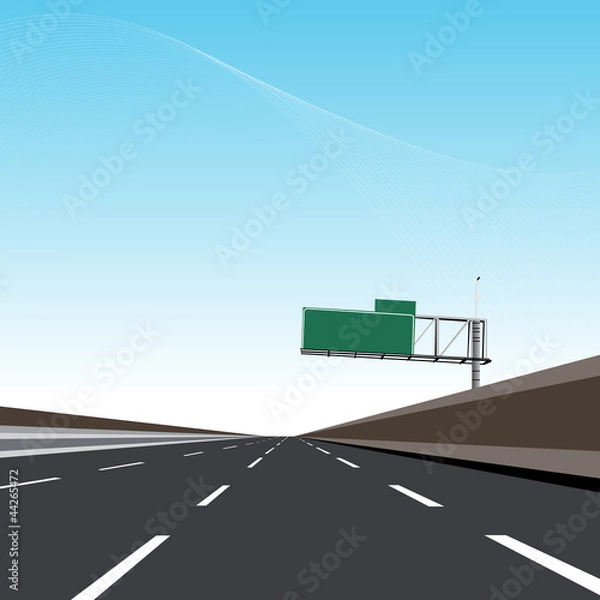 Fototapeta Empty Freeway