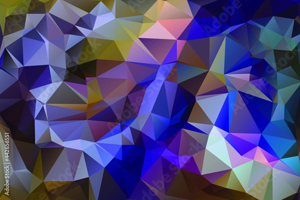 Fototapeta Triangular Polygon Pattern. Low Poly Background