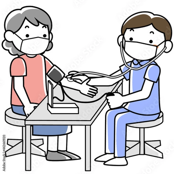 Fototapeta 血圧測定をする男性看護師