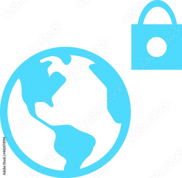 Obraz earth globe lockdown icon