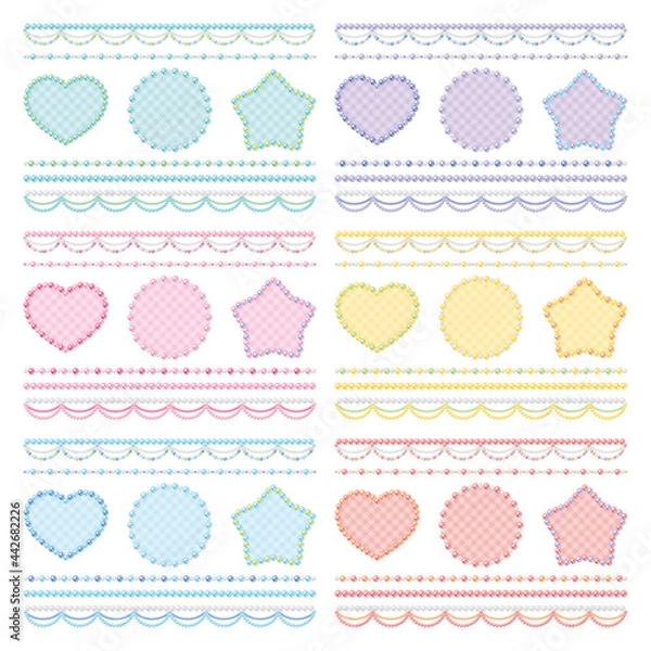 Fototapeta パール フレーム かわいい セット