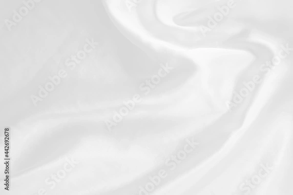 Obraz white fabric with soft waves abstract background