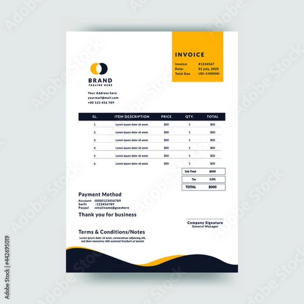 Obraz Professional Invoices Design