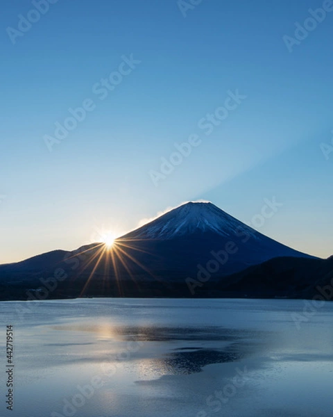 Obraz 富士山と初日の出（本栖湖にて）