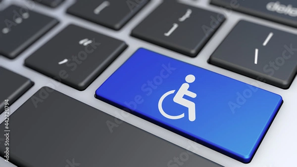 Obraz Website Accessibility Wheelchair Icon Concept